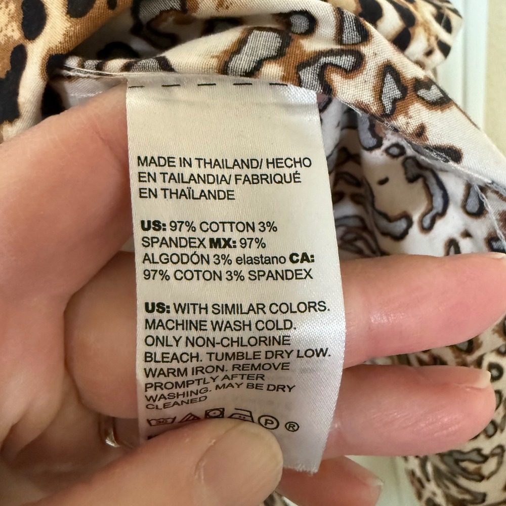 Chicos 2 Leopard Print Collared Button Front Shir… - image 5